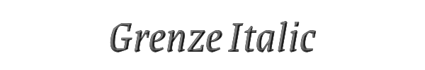 Grenze Italic 