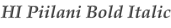 HI Piilani Bold Italic 