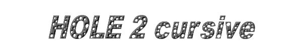 HOLE 2 cursive 