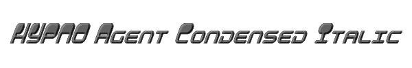 HYPNO Agent Condensed Italic 