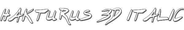 Hakturus 3D Italic 
