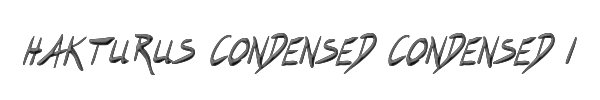 Hakturus Condensed Condensed Italic 