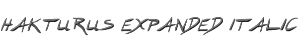 Hakturus Expanded Italic 