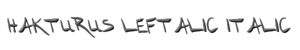 Hakturus Leftalic Italic 