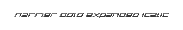 Harrier Bold Expanded Italic 