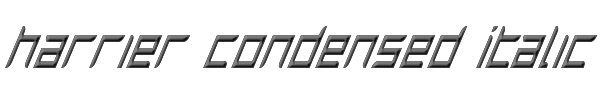 Harrier Condensed Italic 