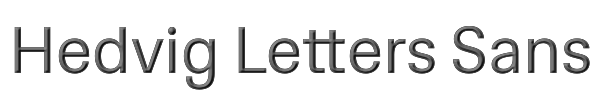 Hedvig Letters Sans 