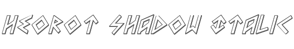Heorot Shadow Italic 