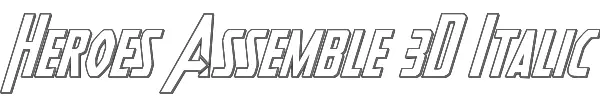 Heroes Assemble 3D Italic 