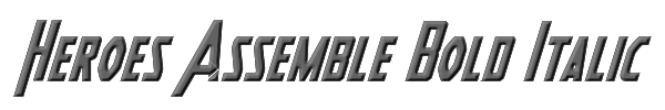 Heroes Assemble Bold Italic 