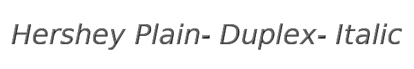 Hershey Plain- Duplex- Italic 