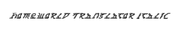 Homeworld Translator Italic 