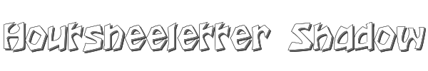 Houtsneeletter Shadow 