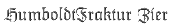 HumboldtFraktur Zier 