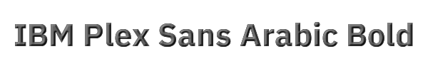 IBM Plex Sans Arabic Bold 