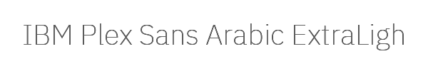 IBM Plex Sans Arabic ExtraLight 