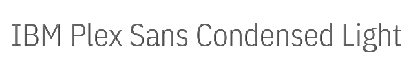 IBM Plex Sans Condensed Light 
