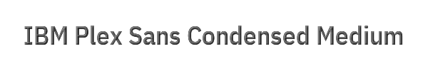 IBM Plex Sans Condensed Medium 