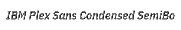 IBM Plex Sans Condensed SemiBold Italic 