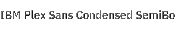 IBM Plex Sans Condensed SemiBold 