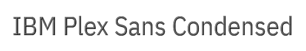 IBM Plex Sans Condensed 