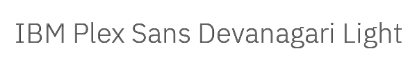 IBM Plex Sans Devanagari Light 