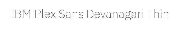 IBM Plex Sans Devanagari Thin 