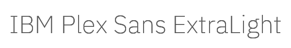 IBM Plex Sans ExtraLight 
