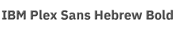 IBM Plex Sans Hebrew Bold 