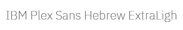 IBM Plex Sans Hebrew ExtraLight 