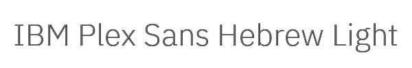 IBM Plex Sans Hebrew Light 