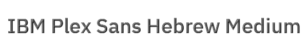 IBM Plex Sans Hebrew Medium 