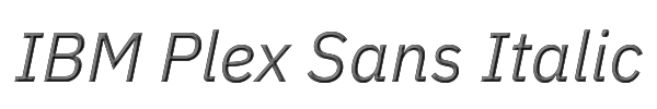 IBM Plex Sans Italic 
