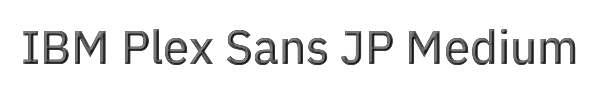 IBM Plex Sans JP Medium 