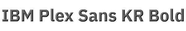 IBM Plex Sans KR Bold 