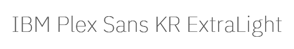 IBM Plex Sans KR ExtraLight 