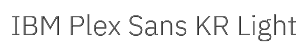 IBM Plex Sans KR Light 