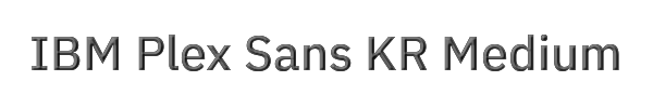 IBM Plex Sans KR Medium 