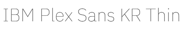 IBM Plex Sans KR Thin 