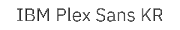 IBM Plex Sans KR 