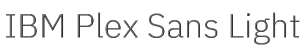 IBM Plex Sans Light 