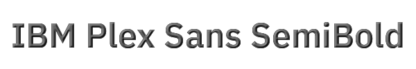 IBM Plex Sans SemiBold 