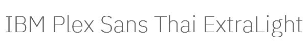 IBM Plex Sans Thai ExtraLight 