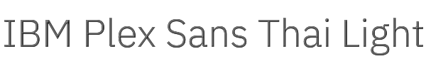 IBM Plex Sans Thai Light 