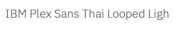 IBM Plex Sans Thai Looped Light 
