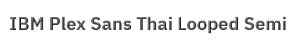 IBM Plex Sans Thai Looped SemiBold 