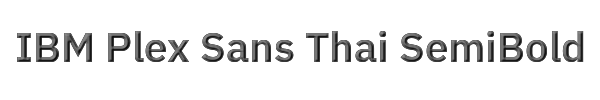 IBM Plex Sans Thai SemiBold 