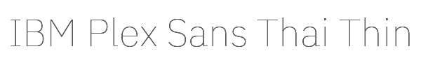 IBM Plex Sans Thai Thin 