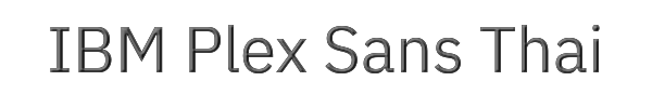 IBM Plex Sans Thai 