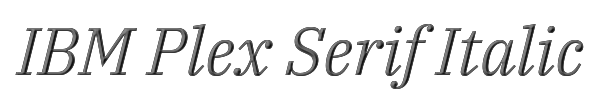IBM Plex Serif Italic 